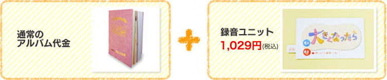 通常のアルバム代金＋録音ユニット1575円