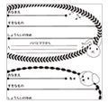 文章用プロフィール３段組イラスト