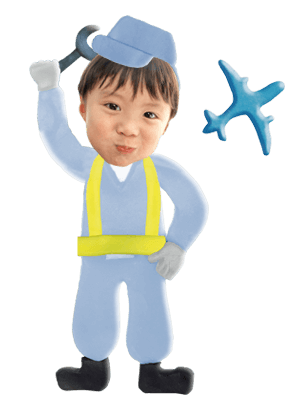 飛行機の整備士さん