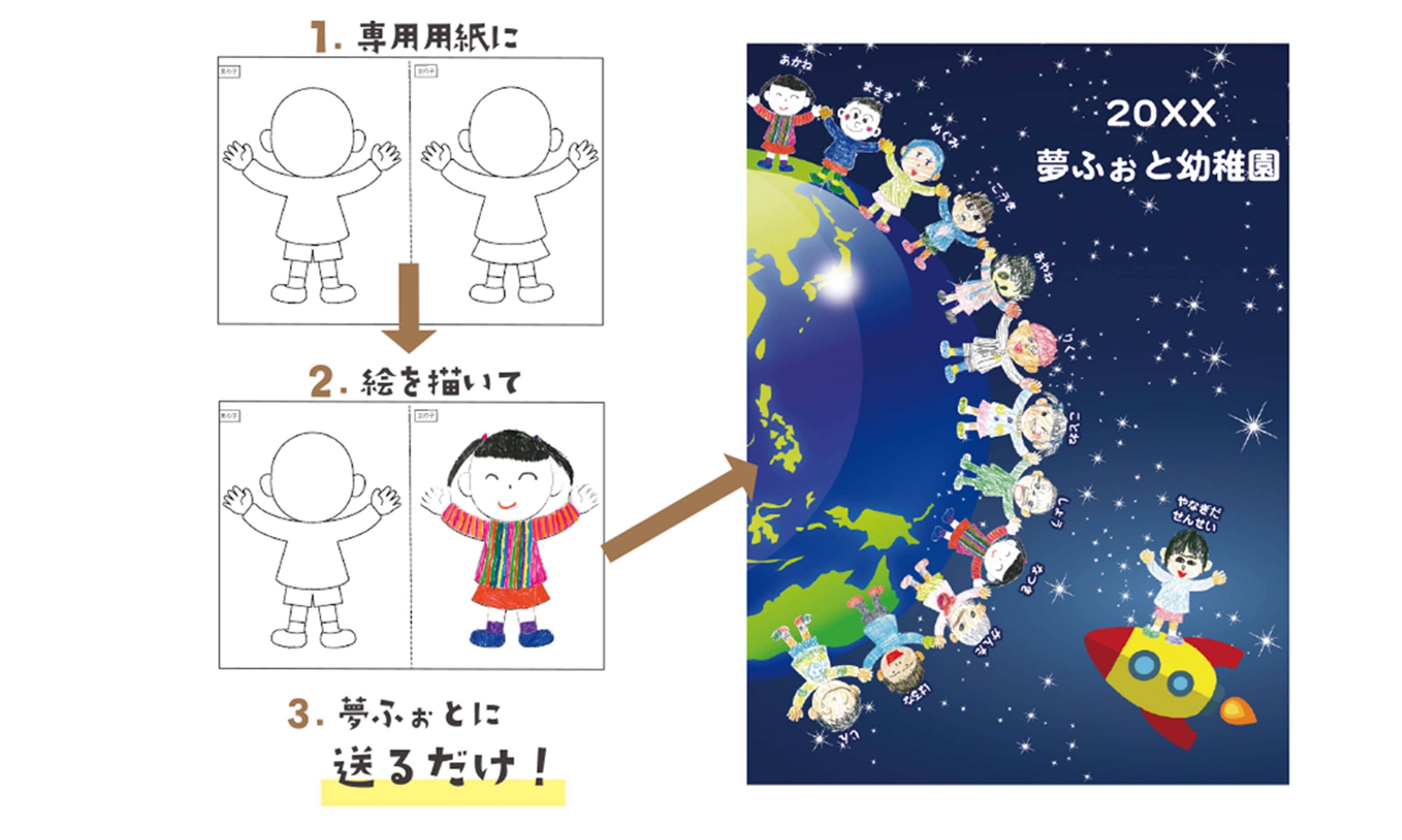 卒園アルバム手つなぎ表紙イメージ