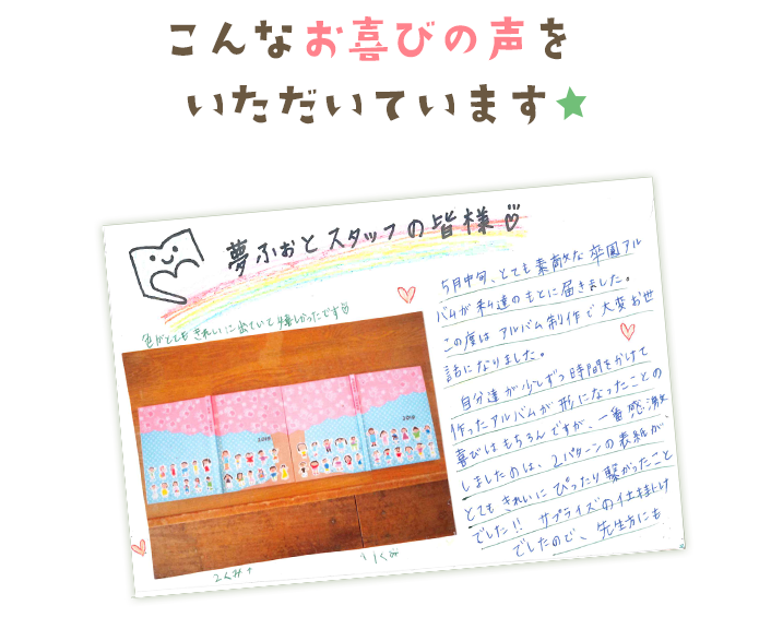初めての方へ どんなアルバム 卒園アルバム Com 初めての方へ どんなアルバム 卒園アルバム Com